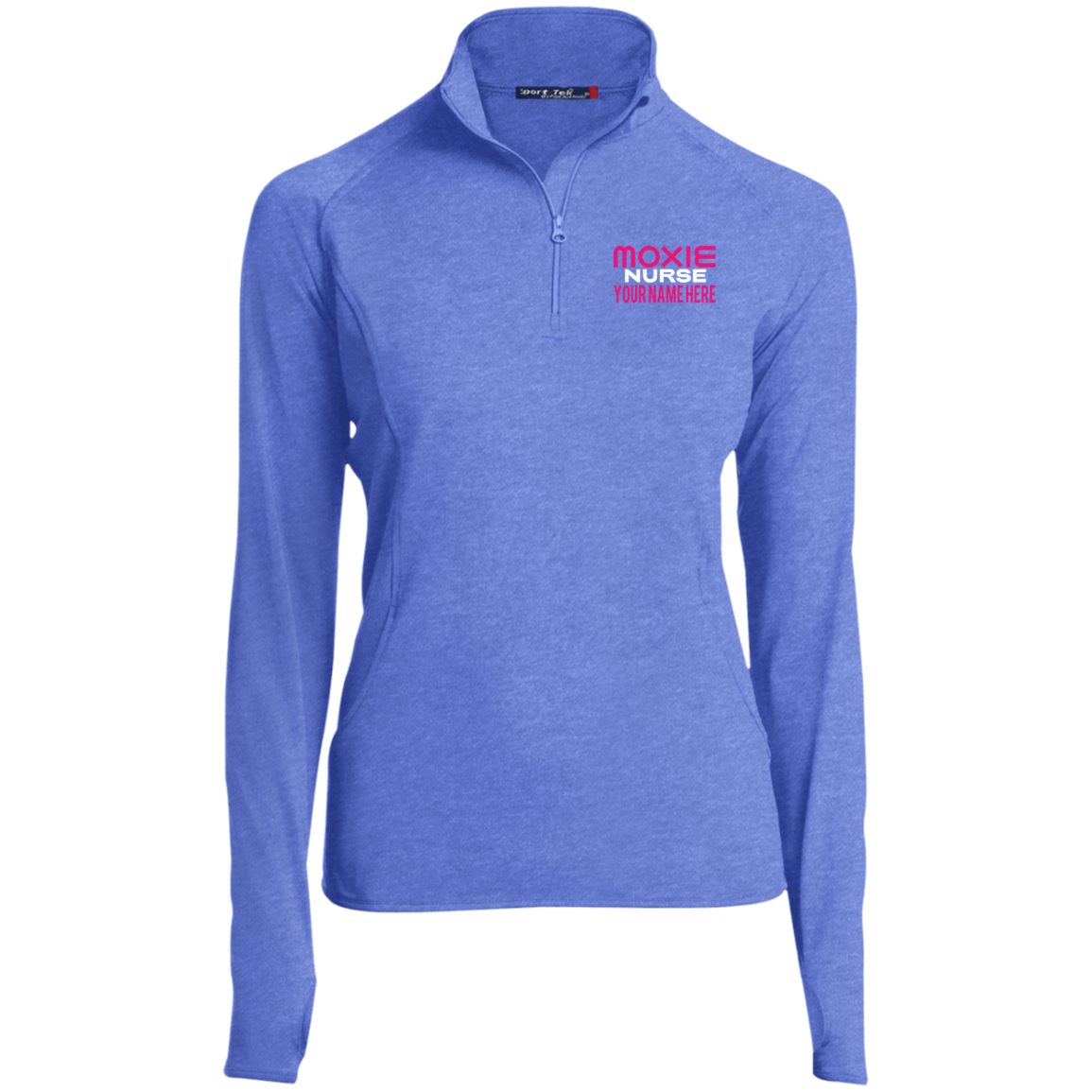 Moxie Nurse Ladies' 1/2 Zip Performance Pullover - Personalized