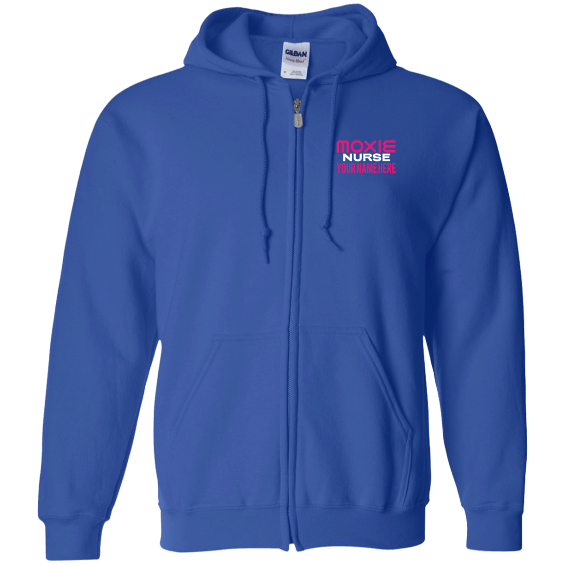 Moxie Nurse Zip Up Hooded Sweatshirt - Personalized