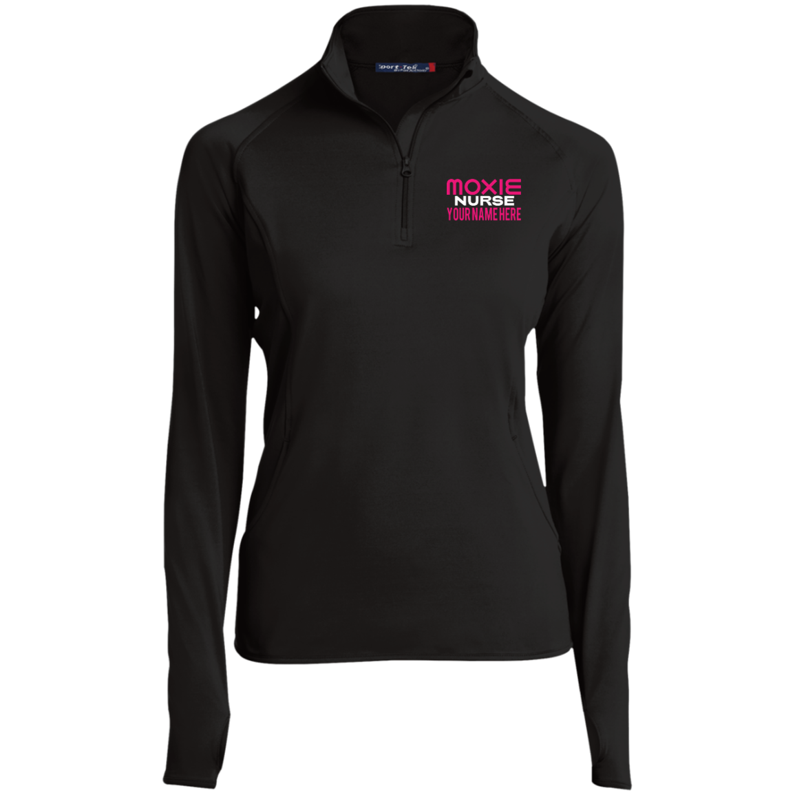 Moxie Nurse Ladies' 1/2 Zip Performance Pullover - Personalized