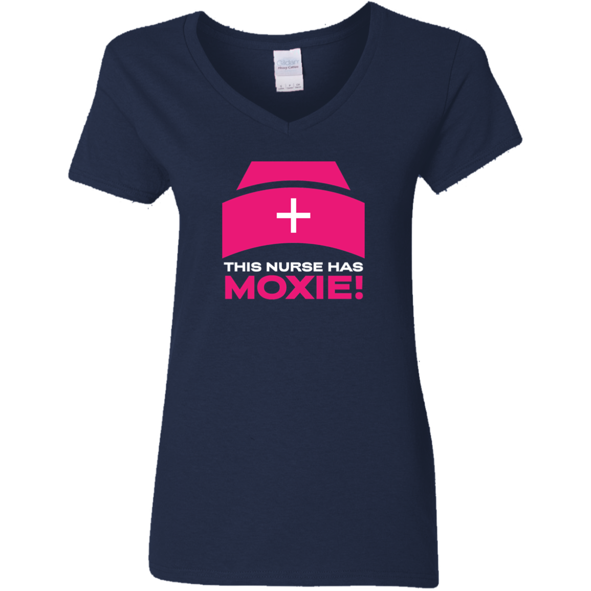 This Nurse Has Moxie Ladies V-Neck T-Shirt