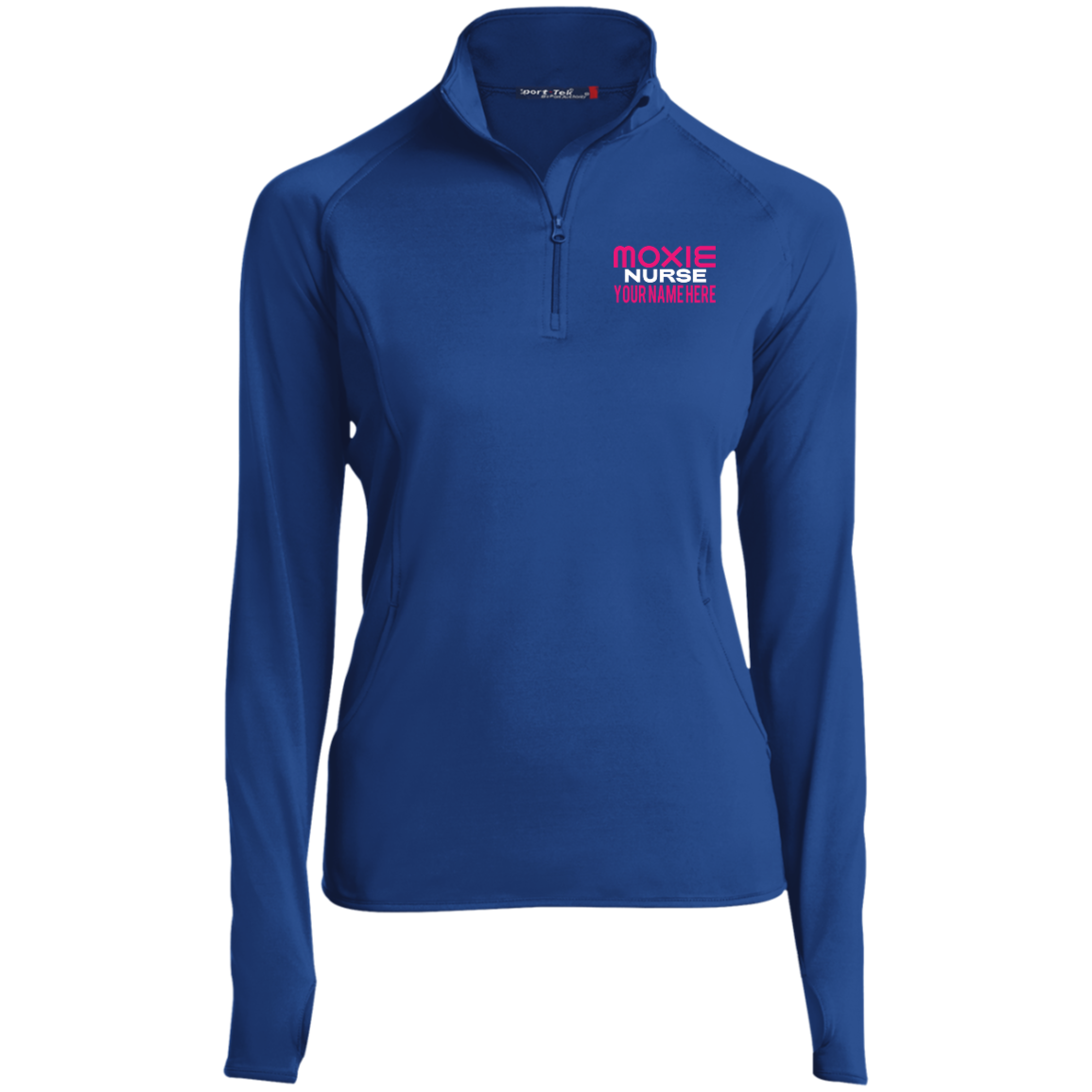 Moxie Nurse Ladies' 1/2 Zip Performance Pullover - Personalized