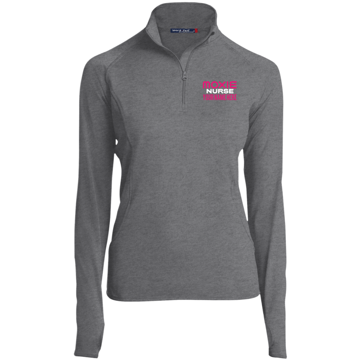 Moxie Nurse Ladies' 1/2 Zip Performance Pullover - Personalized
