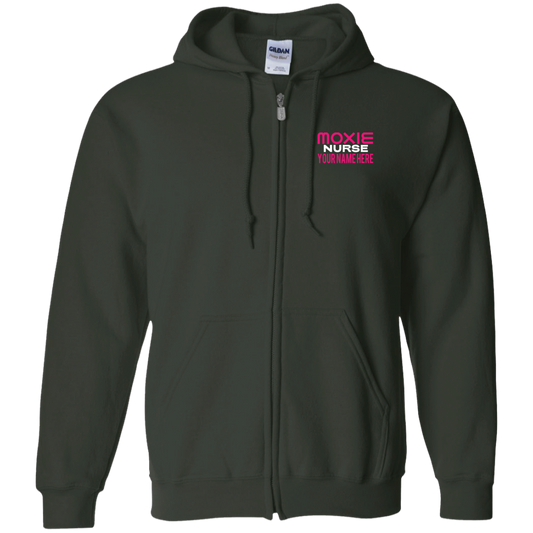 Moxie Nurse Zip Up Hooded Sweatshirt - Personalized