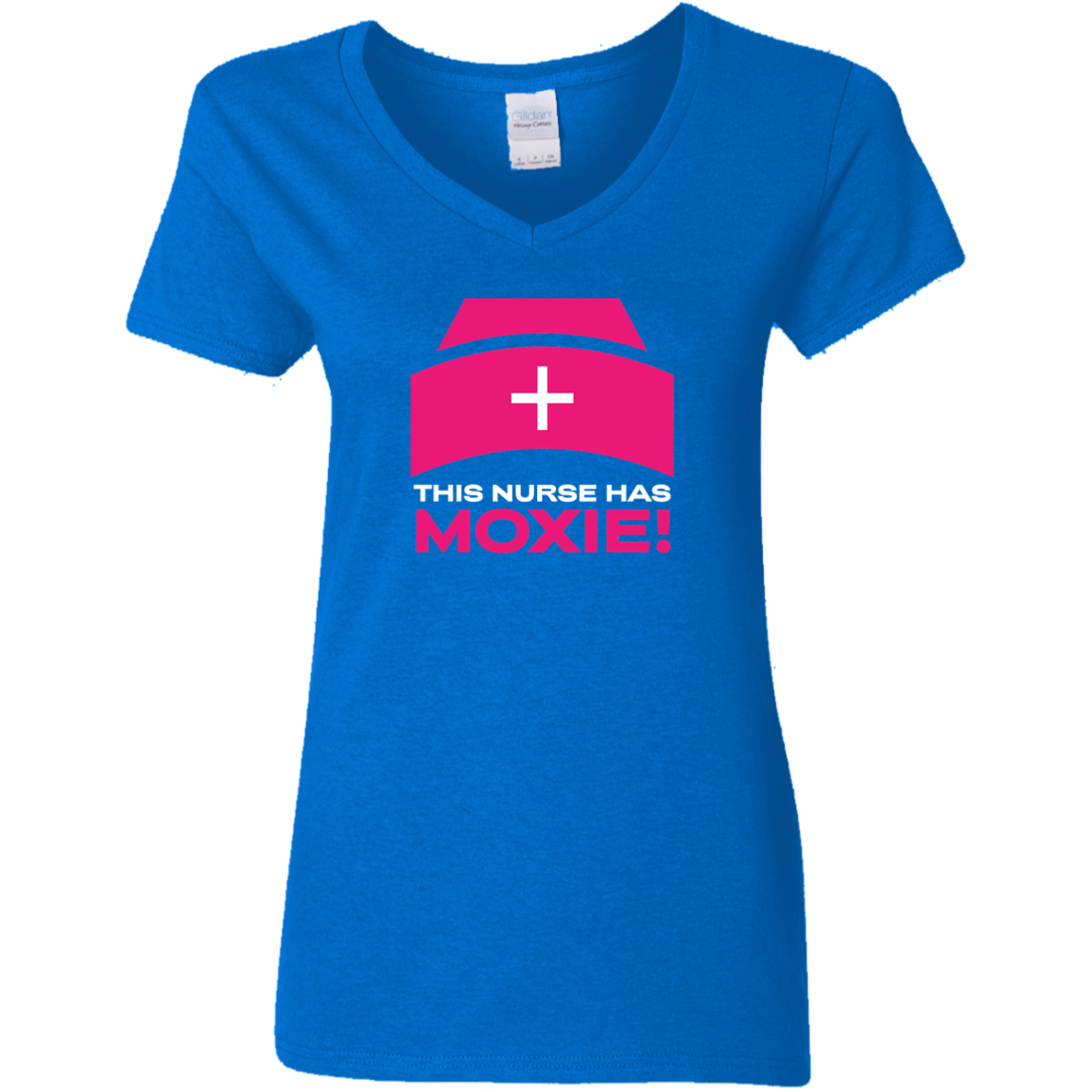 This Nurse Has Moxie Ladies V-Neck T-Shirt