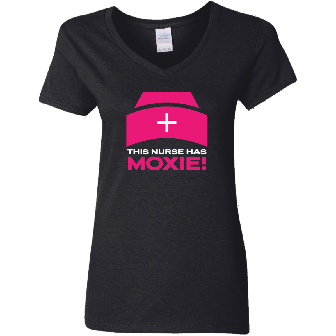 This Nurse Has Moxie Ladies V-Neck T-Shirt