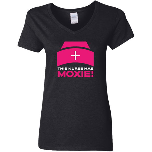 This Nurse Has Moxie Ladies V-Neck T-Shirt